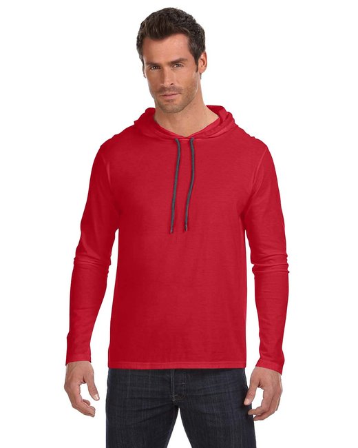 987AN Gildan Adult Lightweight Long-Sleeve Hooded T-Shirt