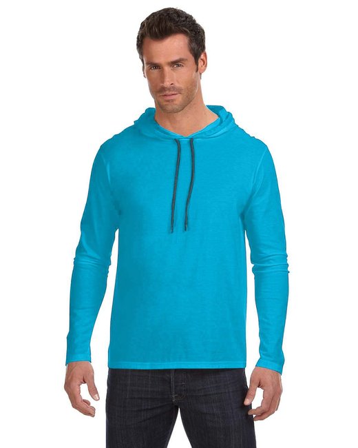 987AN Gildan Adult Lightweight Long-Sleeve Hooded T-Shirt