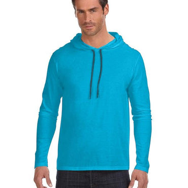 987AN Gildan Adult Lightweight Long-Sleeve Hooded T-Shirt