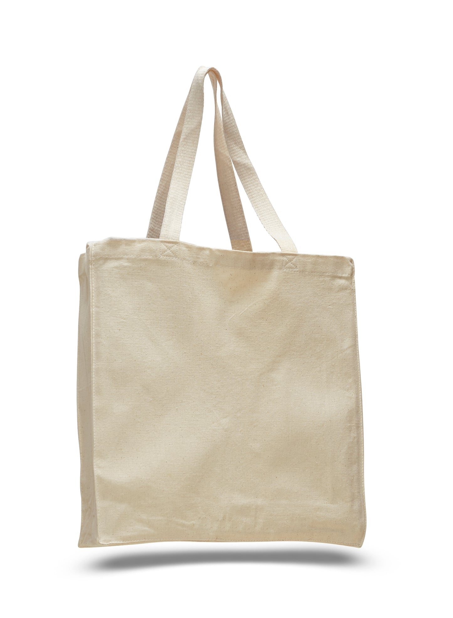 Wasatch / Q‑Tees Canvas Shopper Gusset Tote Bag (Q125300)