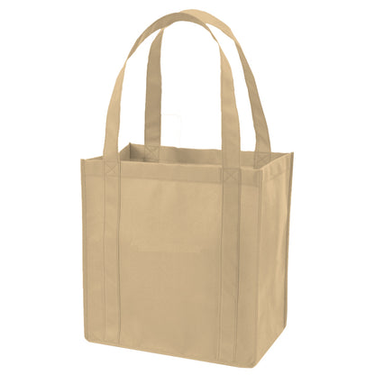 Wasatch Q‑TEES Q127200 Tote Bag |Plastic Bottom Non‑Woven Polypropylene Promo Tote