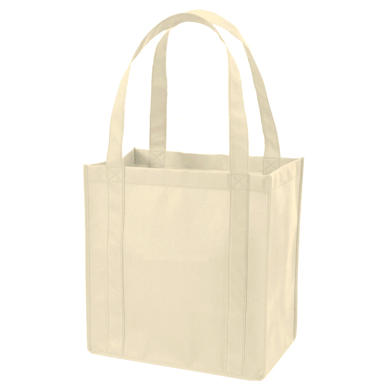 Wasatch Q‑TEES Q127200 Tote Bag |Plastic Bottom Non‑Woven Polypropylene Promo Tote
