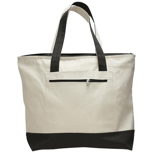 Wasatch / Q‑Tees Q1300 Heavy Canvas Zippered Tote
