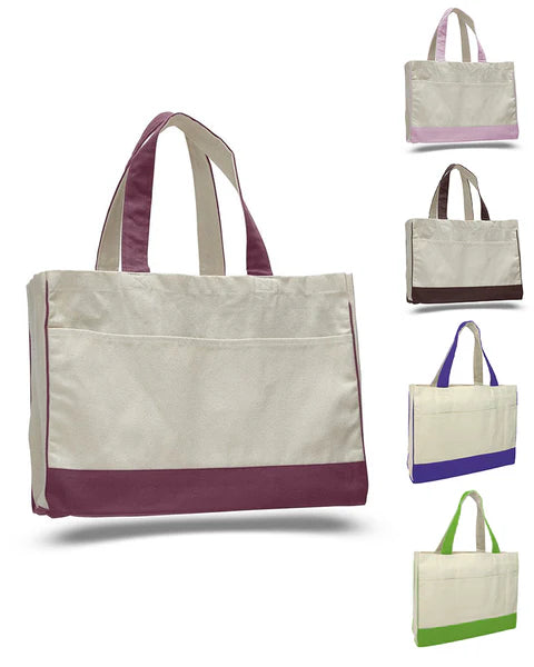 Wasatch Q‑Tees Canvas Standard Tote Bag (Style Q1400) – Heavy‑Canvas Custom Tote