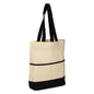 Wasatch / Q‑Tees Q1609 Color Accent Tote Bag (Economical Cotton Sheeting with Gusset)