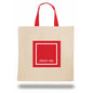 SST14 - Personalized Canvas Poly Tote Bag with Contrast Web Handles
