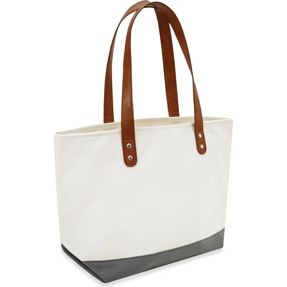 SST148 - Wholesale Leather Handle Large Tote Bag with Logo