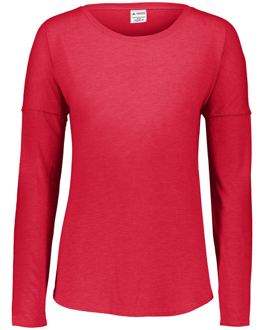 AG3077 Augusta Sportswear Ladies' Tri-Blend Long Slevee T-Shirt