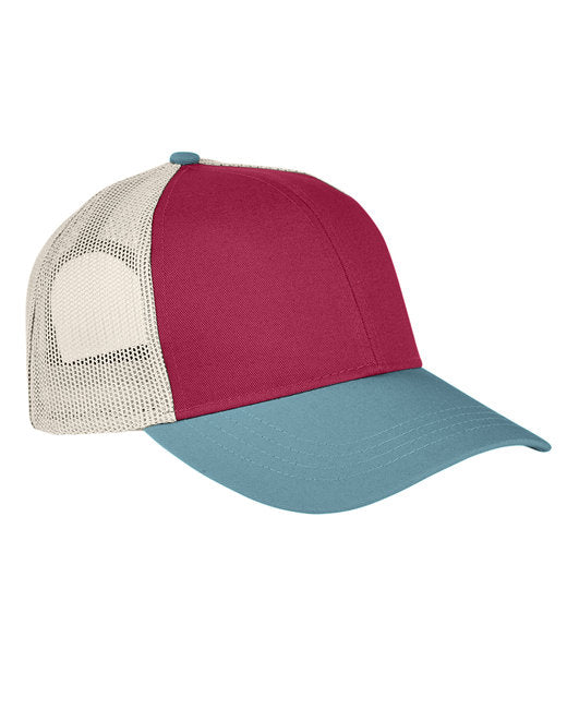 AP1919 Authentic Pigment Tri-Color Trucker Cap