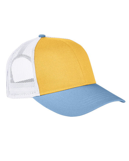 AP1919 Authentic Pigment Tri-Color Trucker Cap