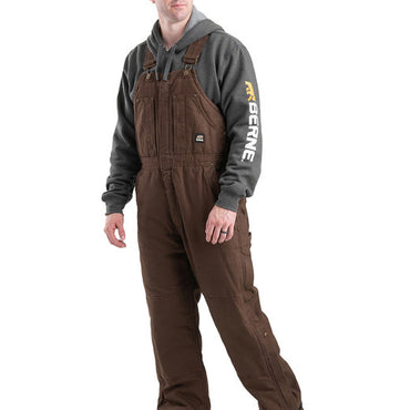 B377 Berne Men's Heartland Insulated Washed Duck Bib Overall