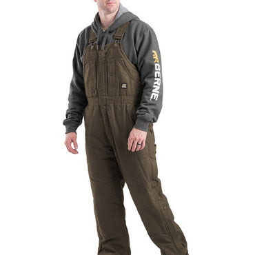 B377 Berne Men's Heartland Insulated Washed Duck Bib Overall