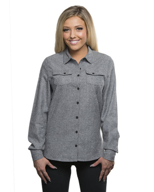 B5200 Burnside Ladies' Solid Flannel Shirt