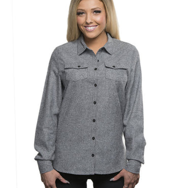 B5200 Burnside Ladies' Solid Flannel Shirt