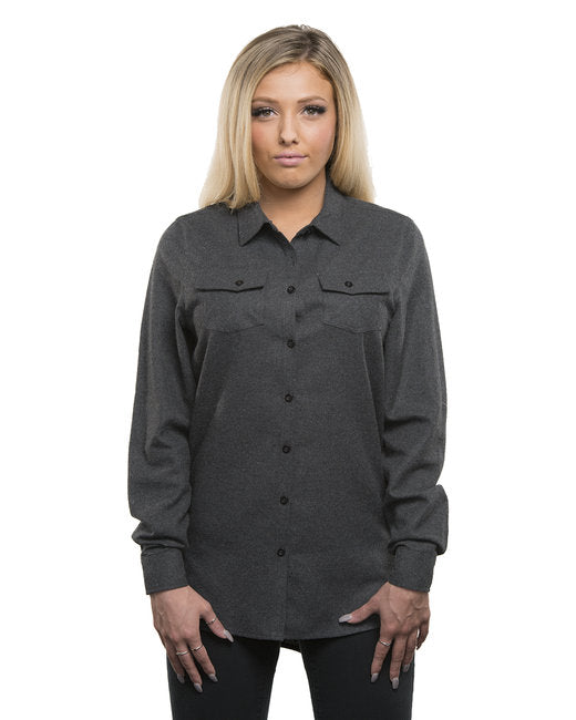 B5200 Burnside Ladies' Solid Flannel Shirt