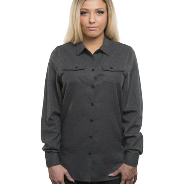 B5200 Burnside Ladies' Solid Flannel Shirt