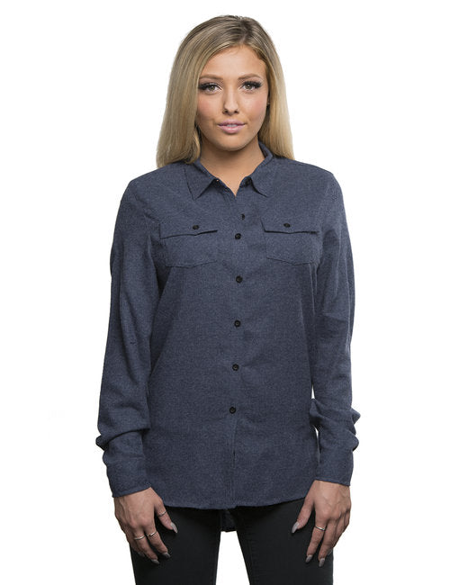 B5200 Burnside Ladies' Solid Flannel Shirt