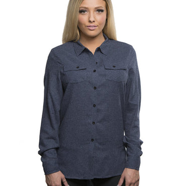 B5200 Burnside Ladies' Solid Flannel Shirt