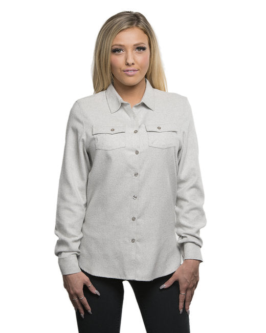 B5200 Burnside Ladies' Solid Flannel Shirt