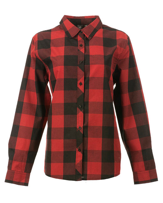 B5203 Burnside Ladies' Buffalo Plaid Woven Shirt