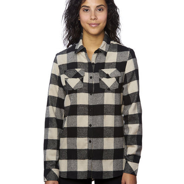 B5210 Burnside Ladies' Plaid Boyfriend Flannel Shirt