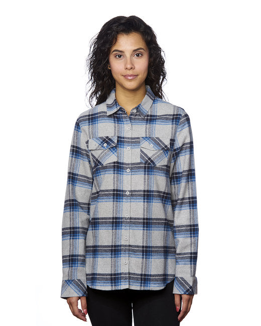 B5210 Burnside Ladies' Plaid Boyfriend Flannel Shirt