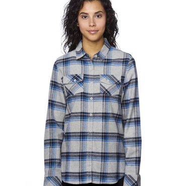 B5210 Burnside Ladies' Plaid Boyfriend Flannel Shirt