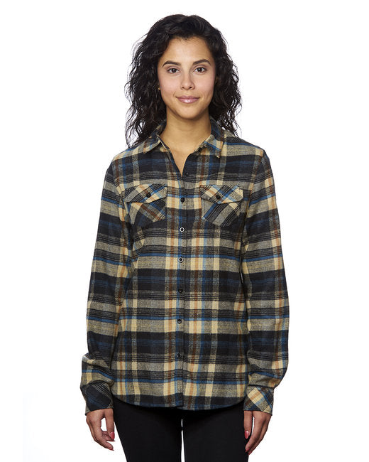 B5210 Burnside Ladies' Plaid Boyfriend Flannel Shirt