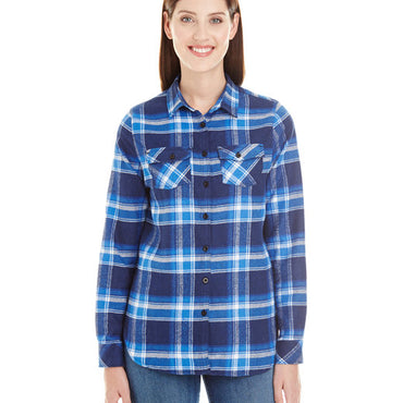 B5210 Burnside Ladies' Plaid Boyfriend Flannel Shirt