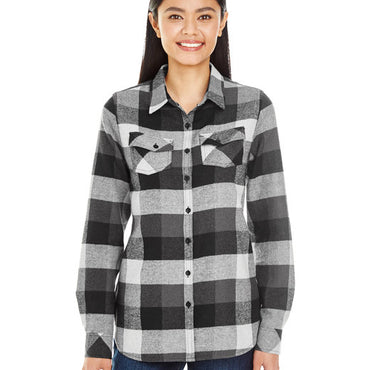 B5210 Burnside Ladies' Plaid Boyfriend Flannel Shirt