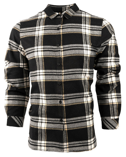 B5212 Burnside Ladies' Yarn-Dyed Long Sleeve Plaid Flannel Shirt