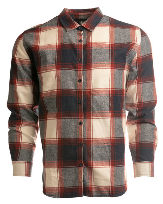 B5212 Burnside Ladies' Yarn-Dyed Long Sleeve Plaid Flannel Shirt