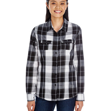 B5222 Burnside Ladies' Long-Sleeve Plaid Pattern Woven Shirt