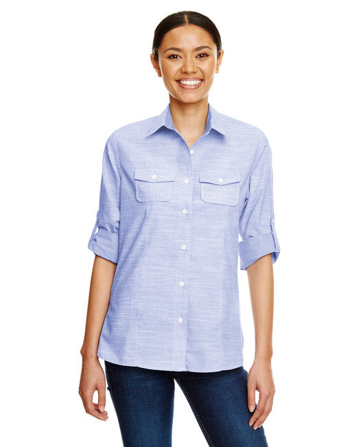 B5247 Burnside Ladies Texture Woven Shirt