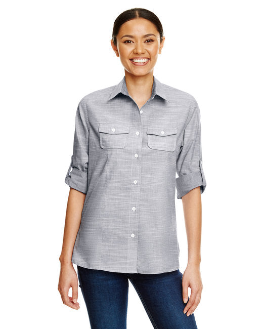B5247 Burnside Ladies Texture Woven Shirt