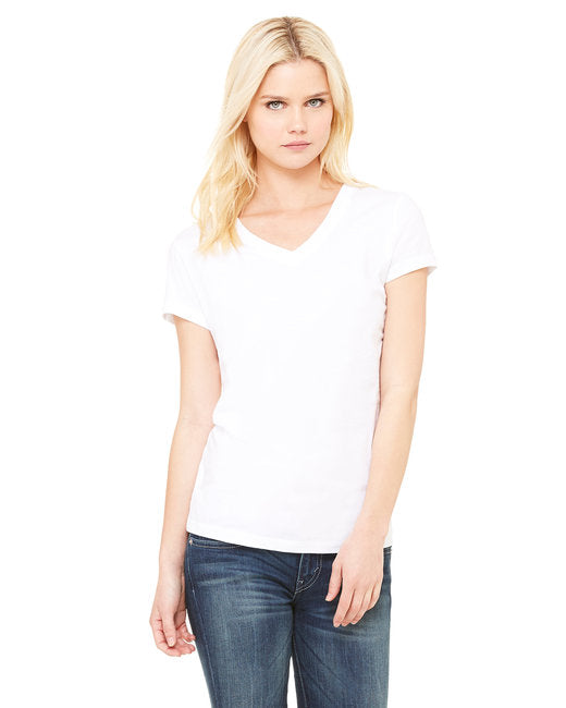 B6005 Bella + Canvas Ladies' Jersey Short-Sleeve V-Neck T-Shirt