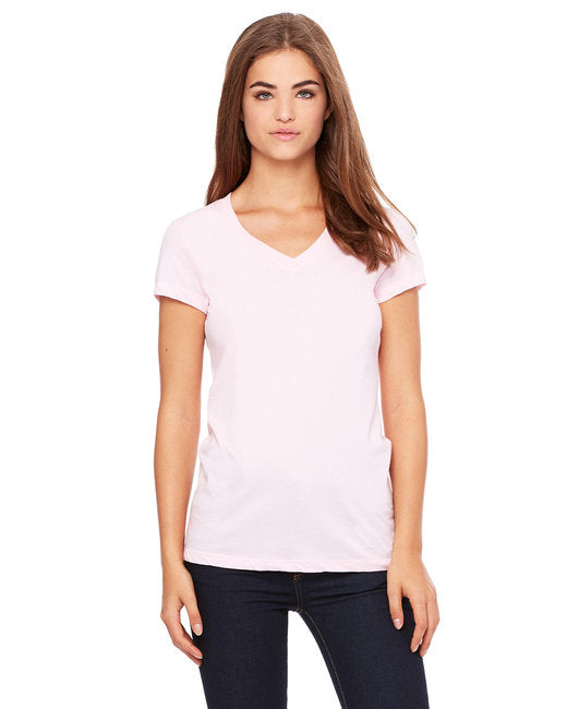 B6005 Bella + Canvas Ladies' Jersey Short-Sleeve V-Neck T-Shirt