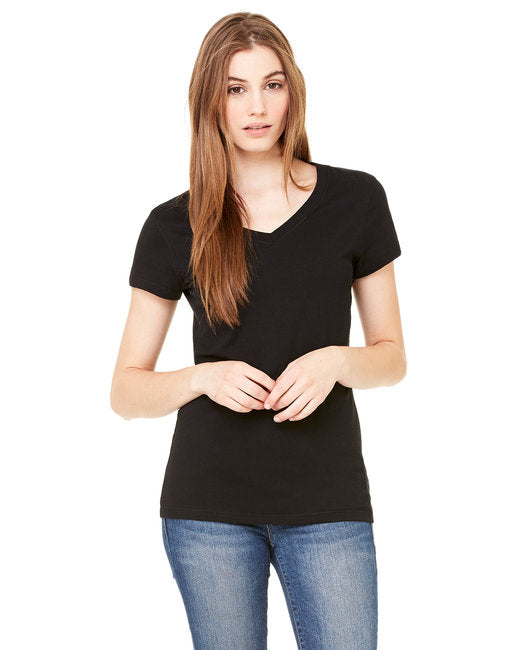 B6005 Bella + Canvas Ladies' Jersey Short-Sleeve V-Neck T-Shirt