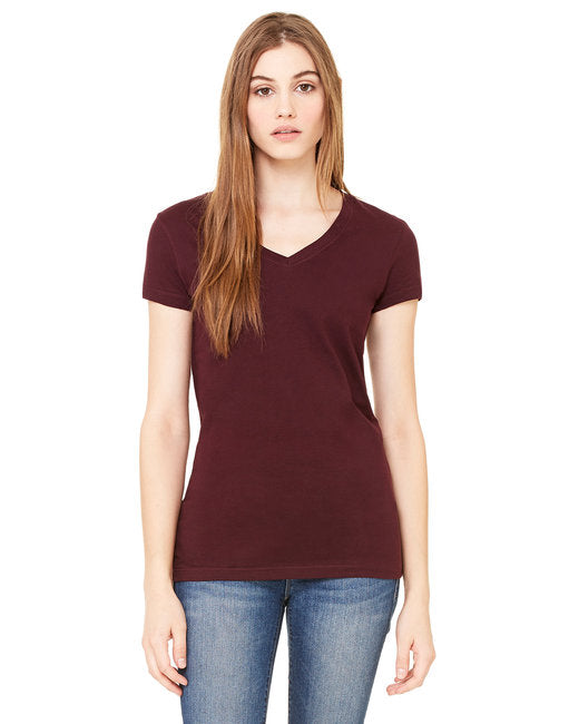 B6005 Bella + Canvas Ladies' Jersey Short-Sleeve V-Neck T-Shirt