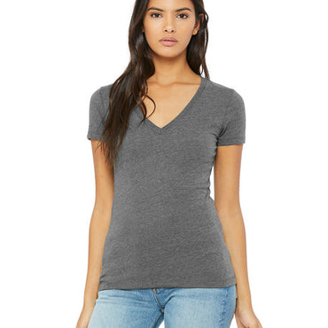 B6035 Bella + Canvas Ladies' Jersey Short-Sleeve Deep V-Neck T-Shirt