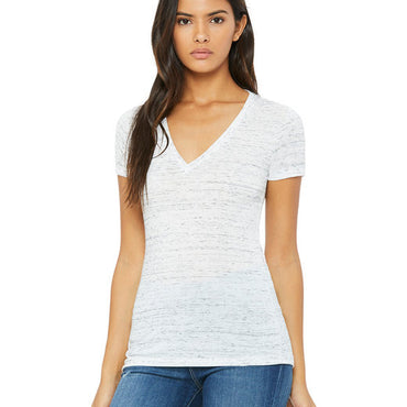 B6035 Bella + Canvas Ladies' Jersey Short-Sleeve Deep V-Neck T-Shirt