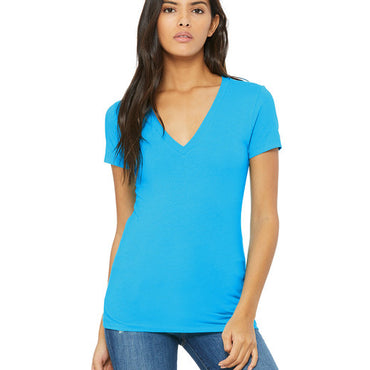 B6035 Bella + Canvas Ladies' Jersey Short-Sleeve Deep V-Neck T-Shirt