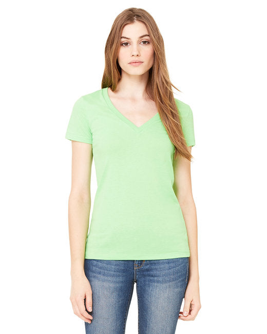 B6035 Bella + Canvas Ladies' Jersey Short-Sleeve Deep V-Neck T-Shirt