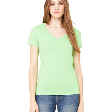 B6035 Bella + Canvas Ladies' Jersey Short-Sleeve Deep V-Neck T-Shirt