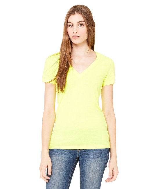 B6035 Bella + Canvas Ladies' Jersey Short-Sleeve Deep V-Neck T-Shirt