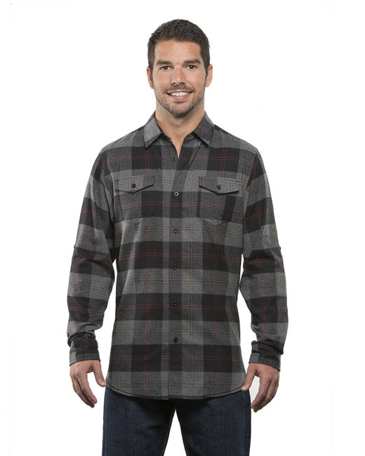 B8210 Burnside Men's Plaid Flannel Shirt