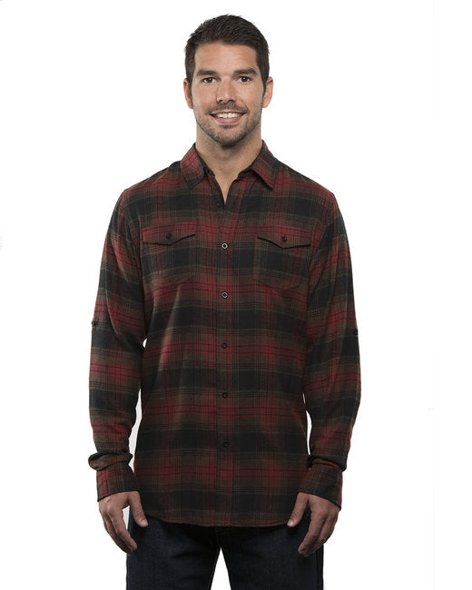 B8210 Burnside Men's Plaid Flannel Shirt