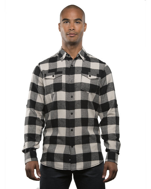 B8210 Burnside Men's Plaid Flannel Shirt