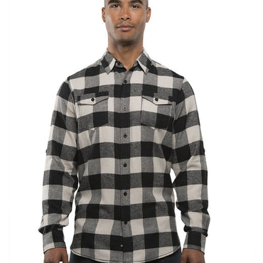 B8210 Burnside Men's Plaid Flannel Shirt