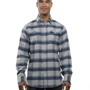 B8210 Burnside Men's Plaid Flannel Shirt